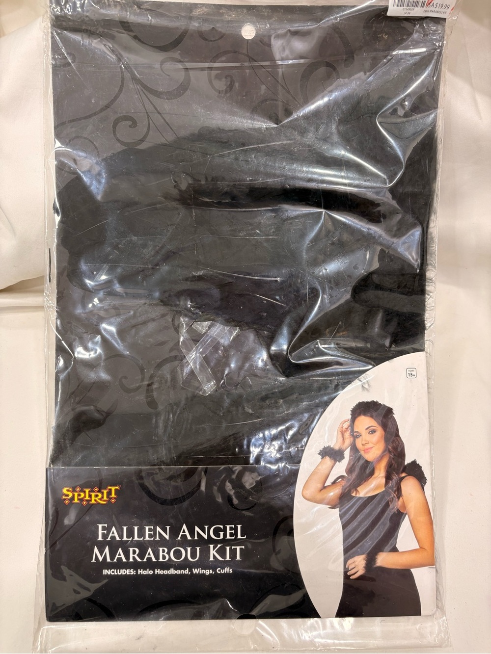 New Spirit Halloween Fallen Angel Marabou Costume Kit
